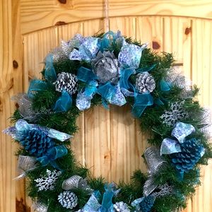 Christmas snowflake wreath